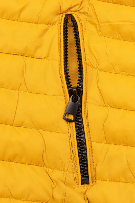 Prešívaná obojstranná parka žltá/béžová