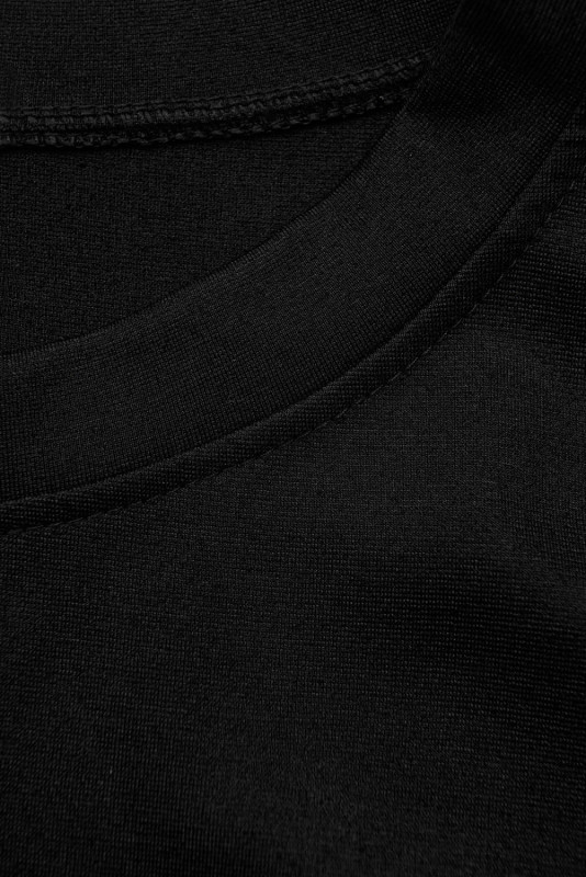 Čierne mikinové šaty s čipkou