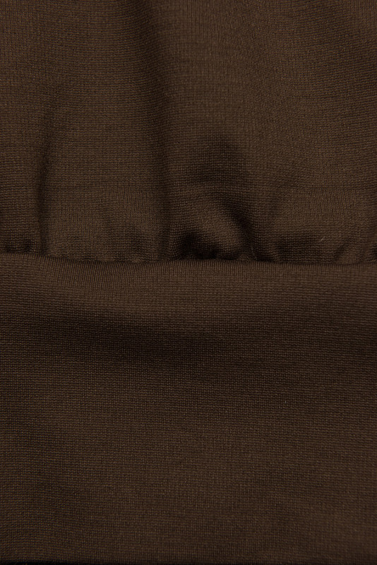 Hnedé mikinové šaty s čipkou