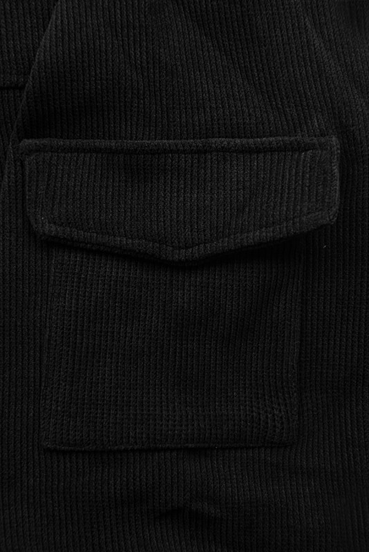 Čierna tepláková súprava s golierom