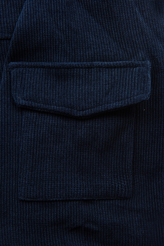 Tmavomodrá tepláková súprava s golierom