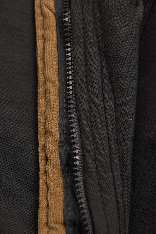 Grafitová mikina s kapucňou v predĺženom strihu