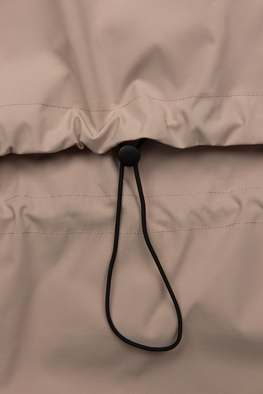 Staroružová jarná parka so sťahovaním v páse