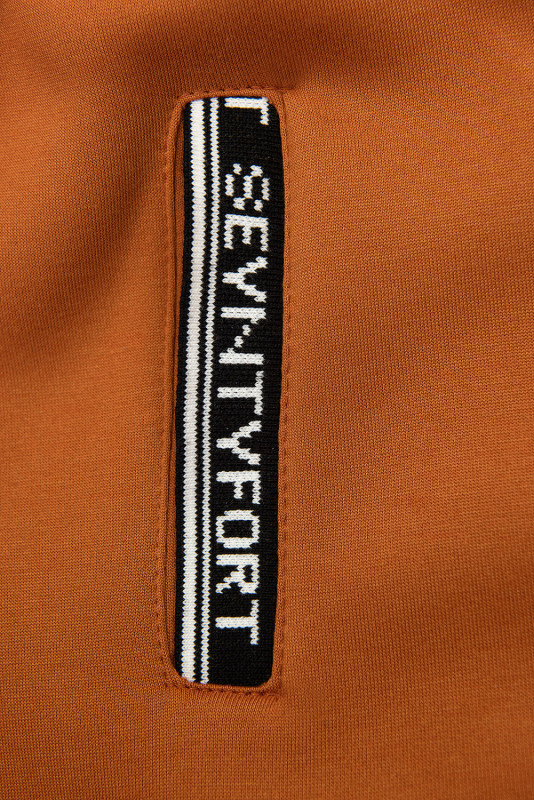 Terakota športová mikina v predĺženom strihu