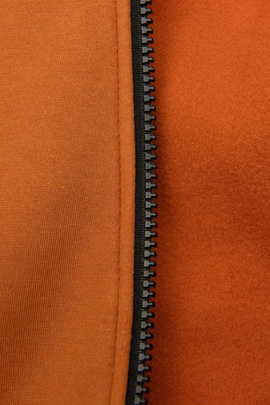 Terakota športová mikina v predĺženom strihu