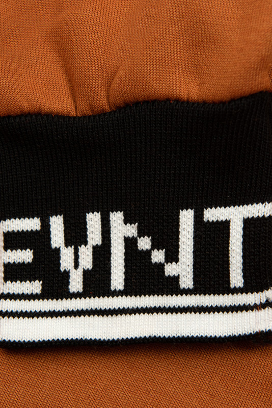 Terakota športová mikina v predĺženom strihu