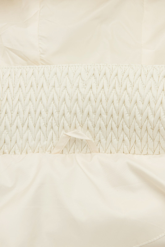 Prechodná bunda s kapucňou krémová