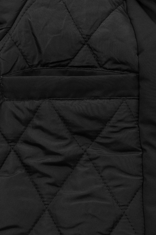 Zimná bunda/parka so sťahovaním v páse čierna