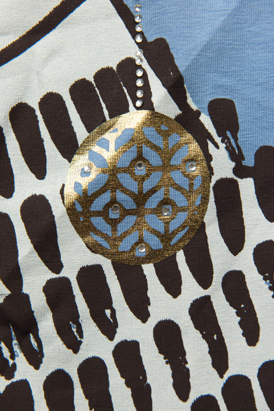 Svetlomodré plus size šaty MODEL