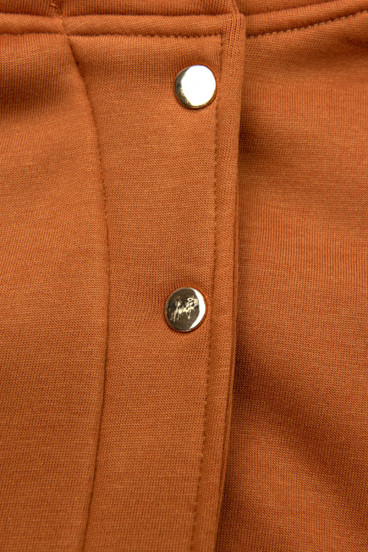 Terakota dlhá mikina s kapucňou