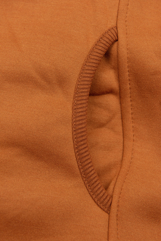 Terakota predĺžená mikina na zips