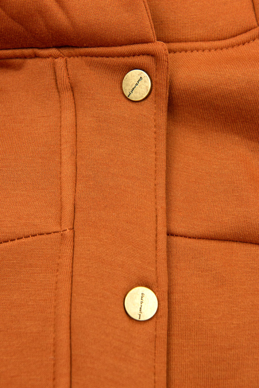 Mikina v predĺženom strihu terakota