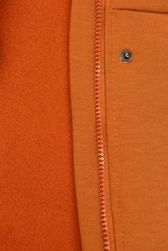 Mikina v predĺženom strihu terakota