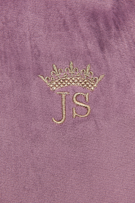 Mauve zamatové teplákové nohavice