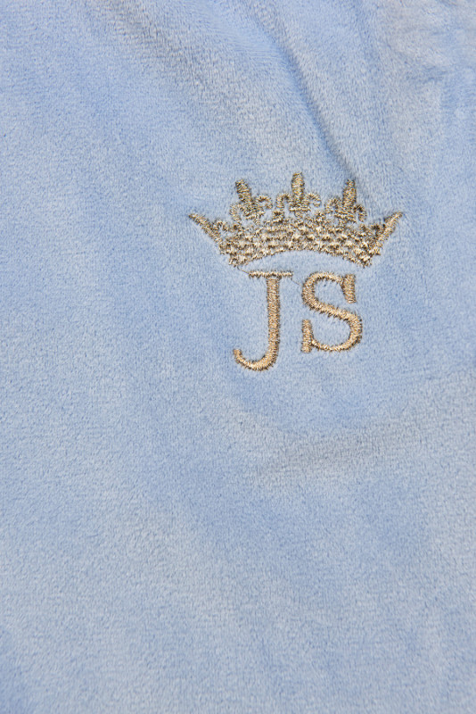 Svetlomodré zamatové teplákové nohavice