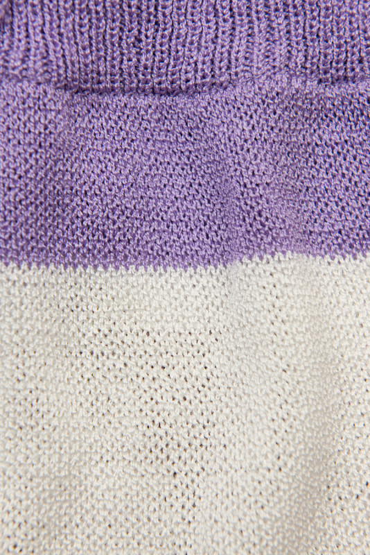 Fialovo-biely letný komplet