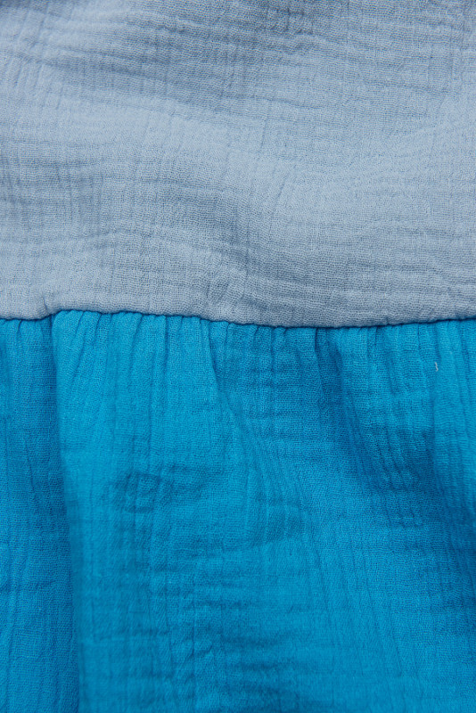 Bavlnené šaty biela/baby blue/tyrkysová