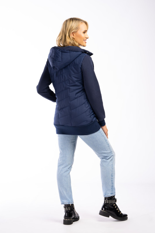 Čierna prešívaná mikina/bunda