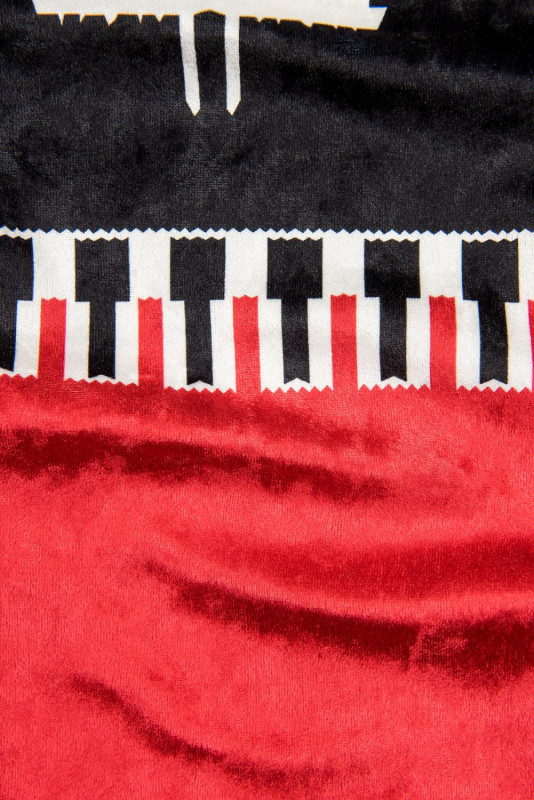 Modro/červené zamatové vianočné šaty