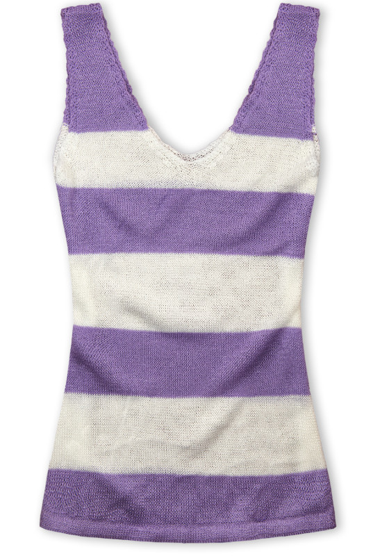 Fialovo-biely letný komplet