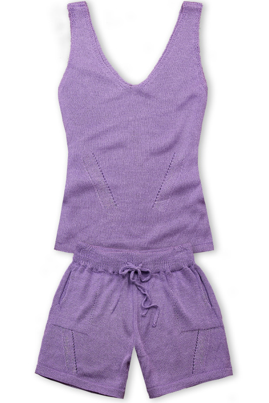 Fialový letný komplet