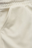 Ecru športové nohavice s vreckami